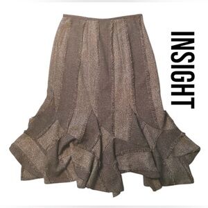 Insight Frayed‎ Asymmetrical Skirt Vintage NWT Size 10 Women Excellent Condition